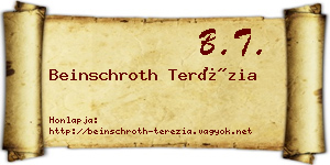 Beinschroth Terézia névjegykártya